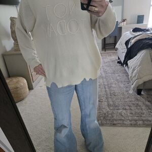 Wildfox “Not Today” Cream Knit Sweater